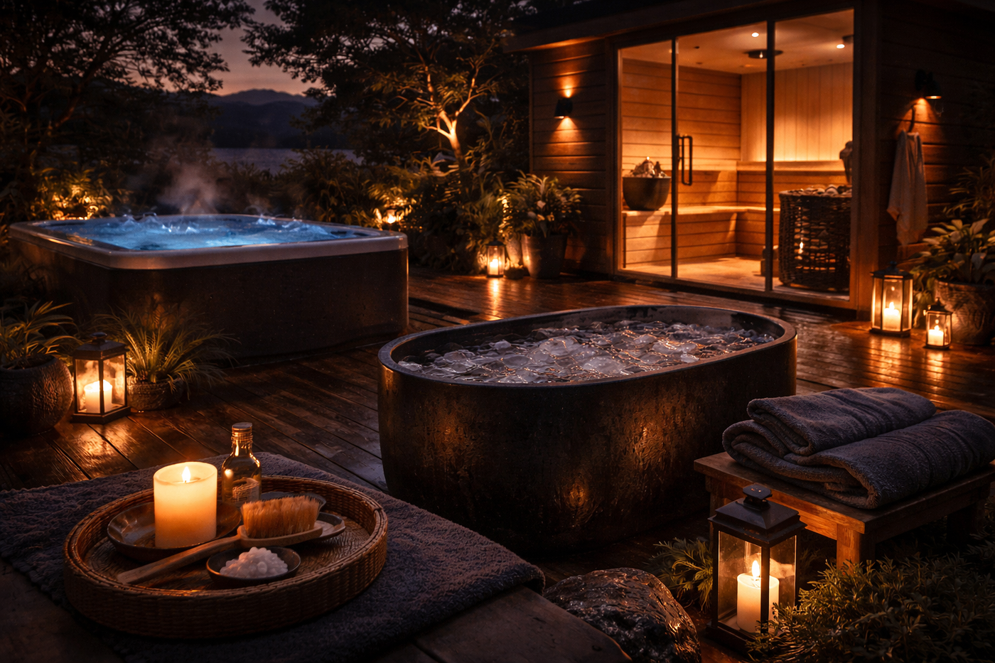 Build a home ritual around heat, cold, water, and calm.