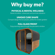 Hekla Cube 160 - 2 Person Outdoor Sauna